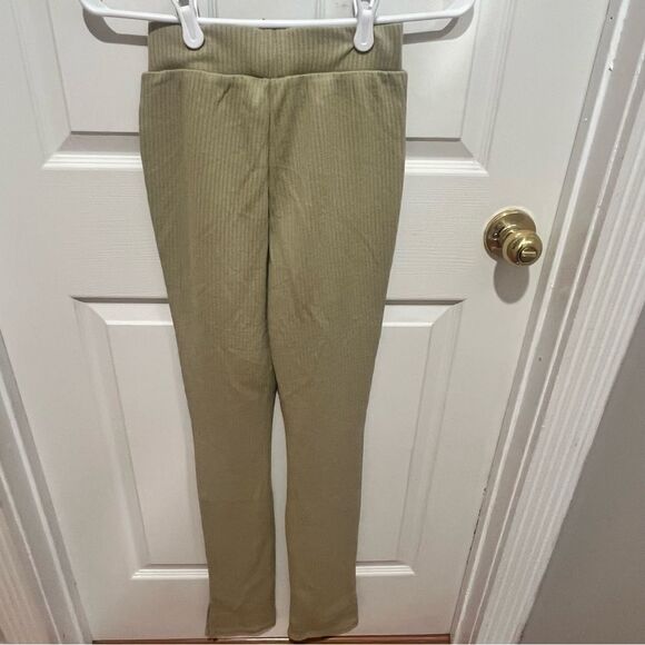 NWT WeWoreWhat Ribbed Flare Pant‎ in Oat size xxs women's - Picture 7 of 8